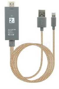 linghtning M  TO  HDMI M +USB M双支线 ABS外壳-P8B款