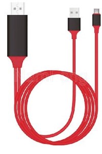 Type C to HDMI /USB充电公头 ABS外壳视频线-TH-002